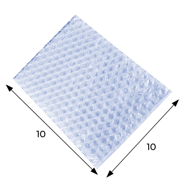 Пакет воздушно-пузырьковый 10х10 см, Антистатик, 3 слоя, плотность 75 — фото