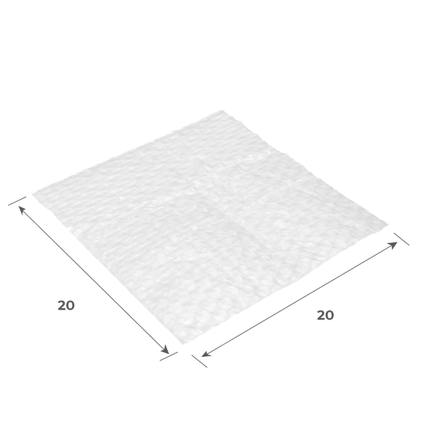 Лист воздушно-пузырьковый, 20х20 см, 3 слоя, плотность 60 — фото